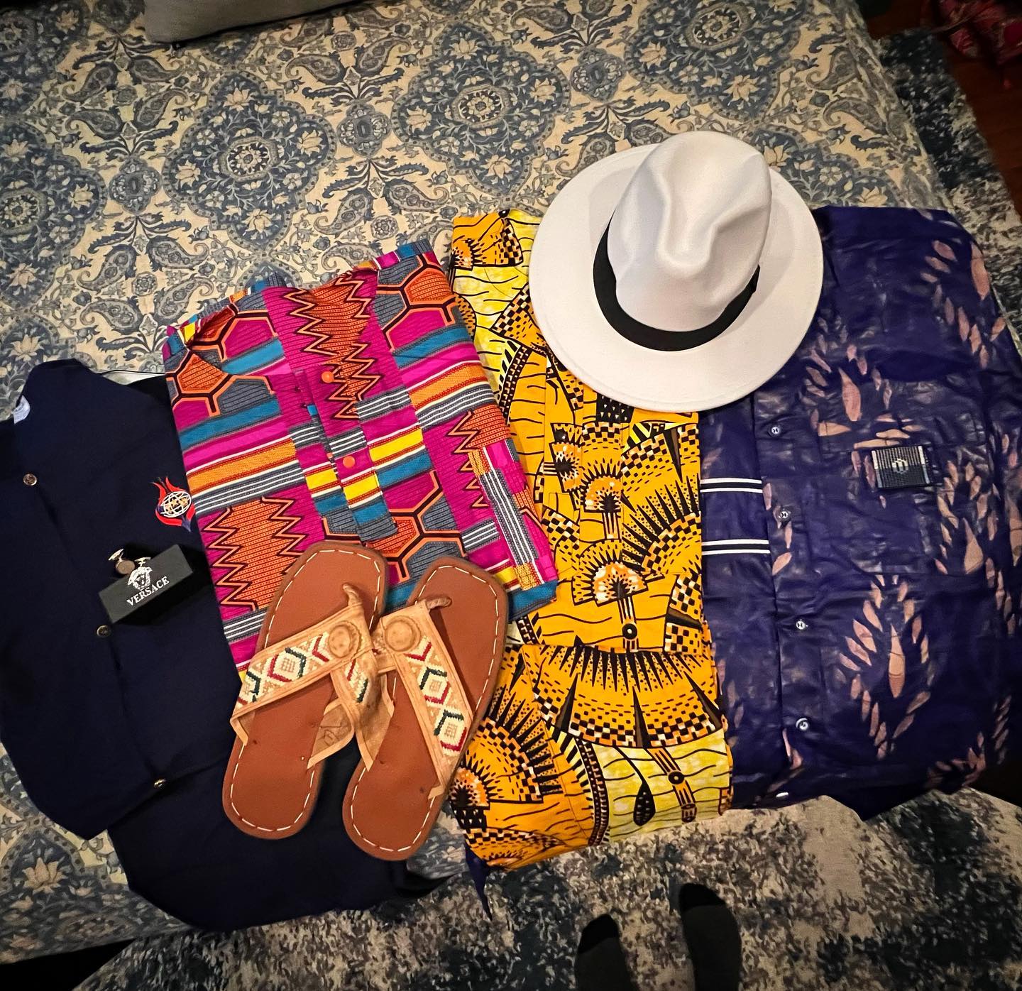 After 33 hours of travel, I’m taking the day to rest and unpack. My Côte d’Ivoire family added some colorful and beautiful new garments to my wardrobe.